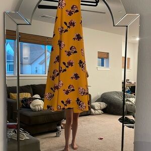 Audrey 3+1 Yellow Floral Midi Dress